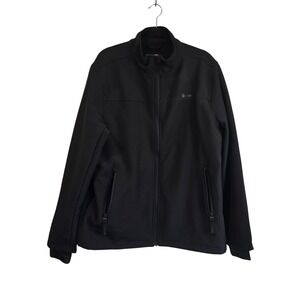 Bench Mens Black Softshell Fleece Lined Full Zip Jacket Thumbhole XL BMKD0065G